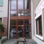 Vetrata in PVC colore legno